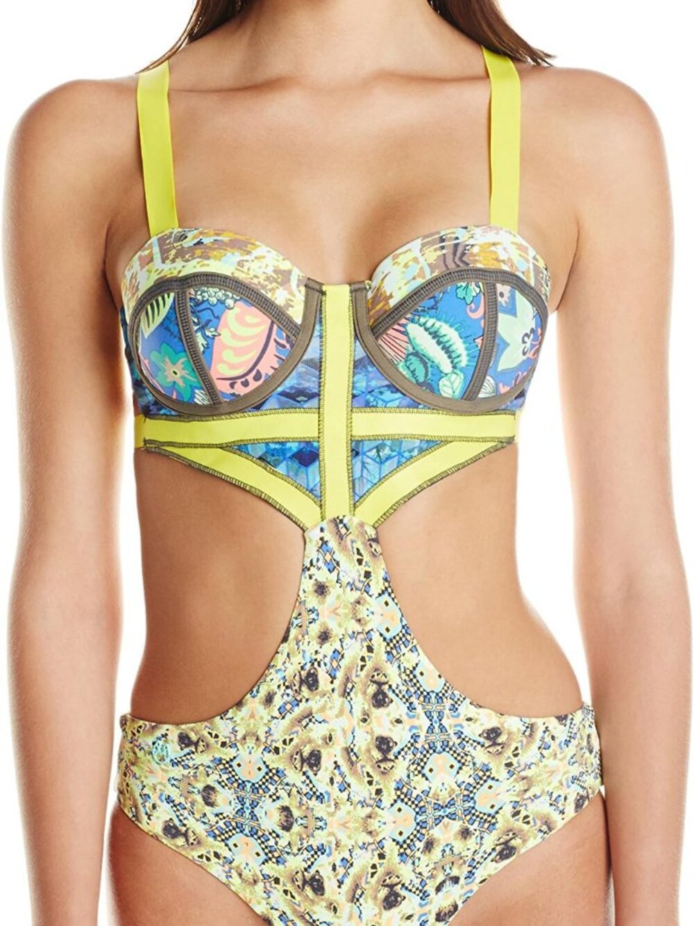 Maaji Reversible Citrus Award One-Piece Swimsuit - Size Medium